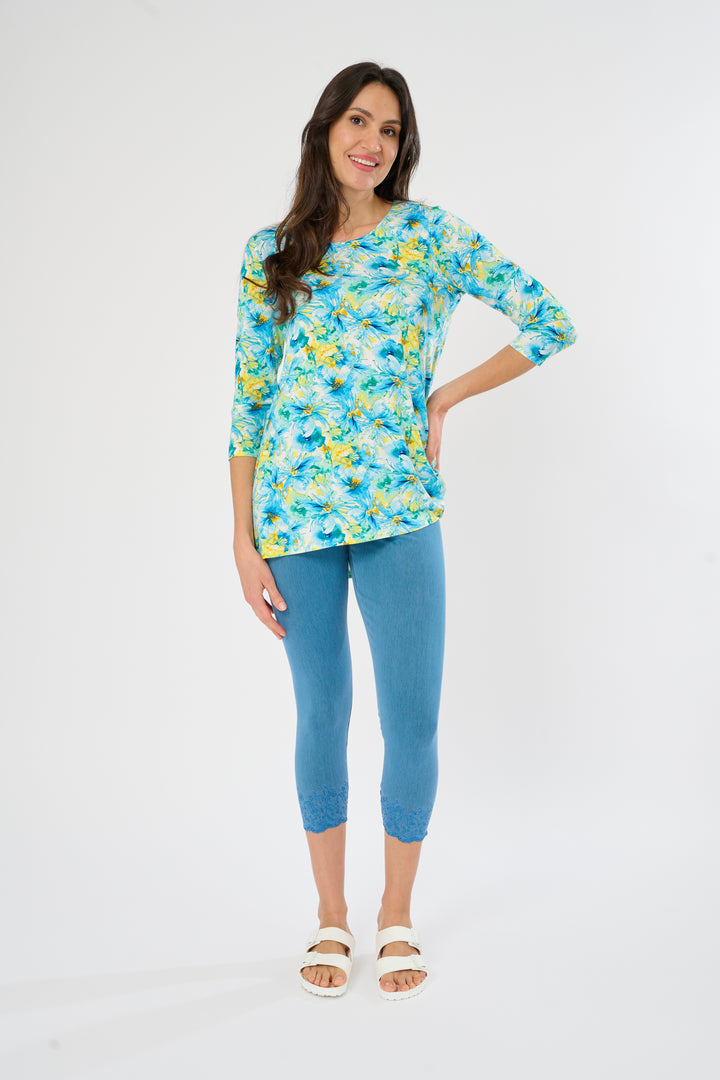 Schiffli Hem Legging