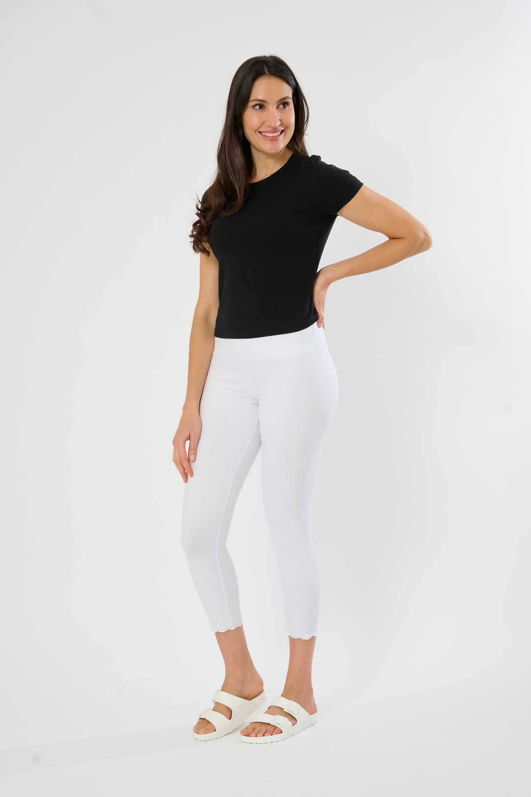 Schiffli Hem Legging