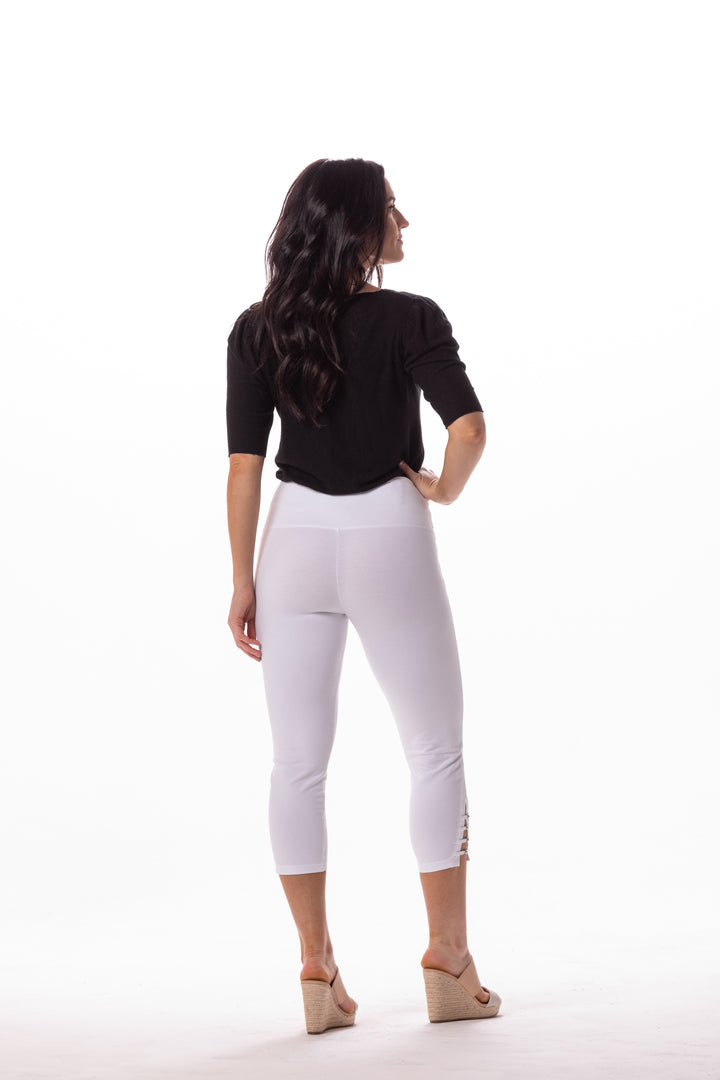 Teri Lattice Bead Hem Capri - INTROclothing