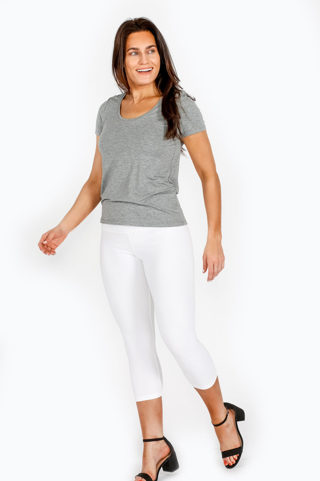 Monogram Accent Capri Leggings - Women - Ready-to-Wear