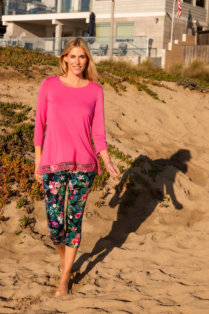 Legging Tee with Crochet Hem