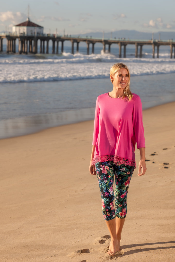 Legging Tee with Crochet Hem