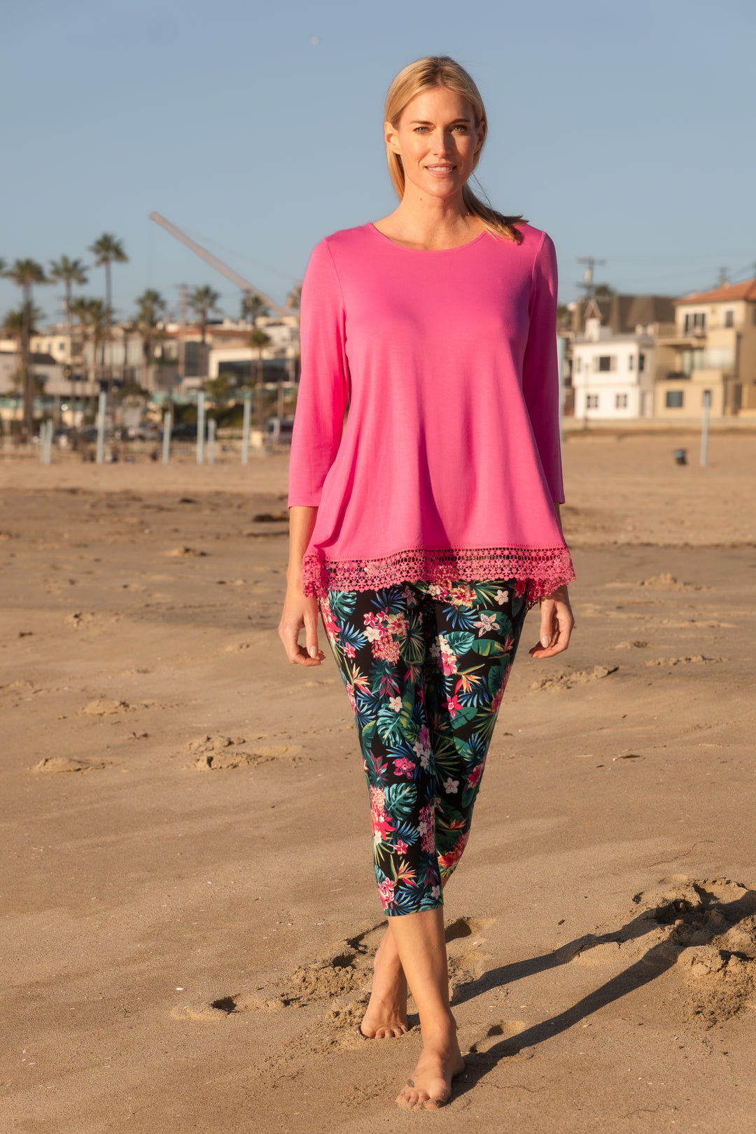 Legging Tee with Crochet Hem