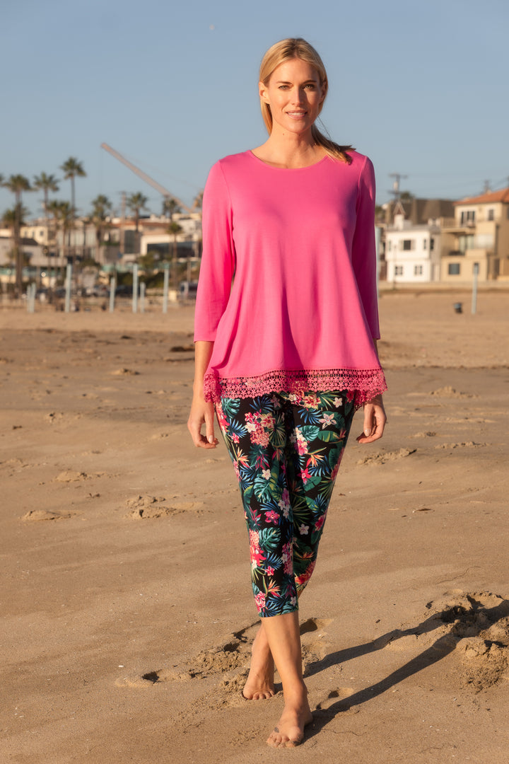 Legging Tee with Crochet Hem