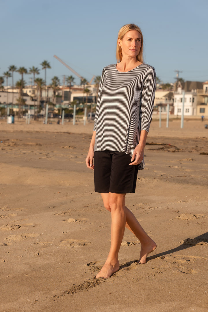 Striped High-Low Legging Tee