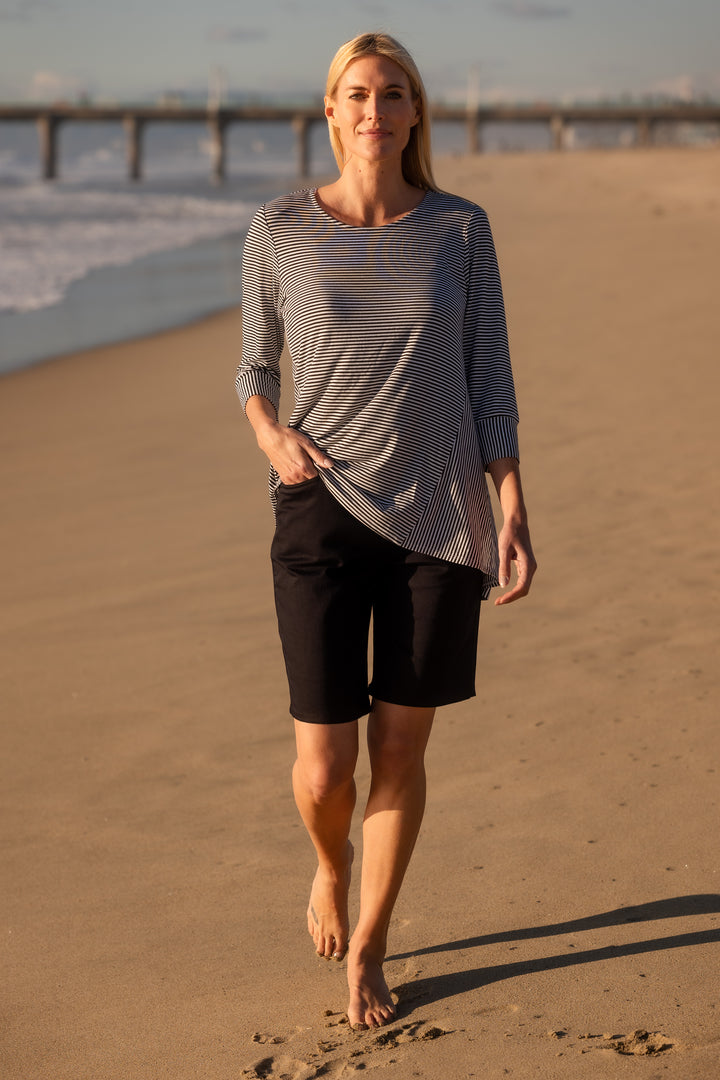 Striped High-Low Legging Tee