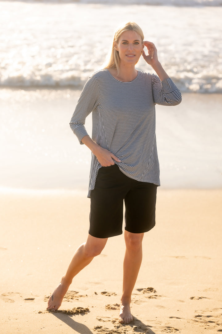 Striped High-Low Legging Tee