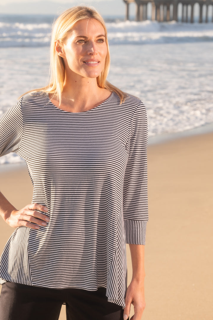 Striped High-Low Legging Tee