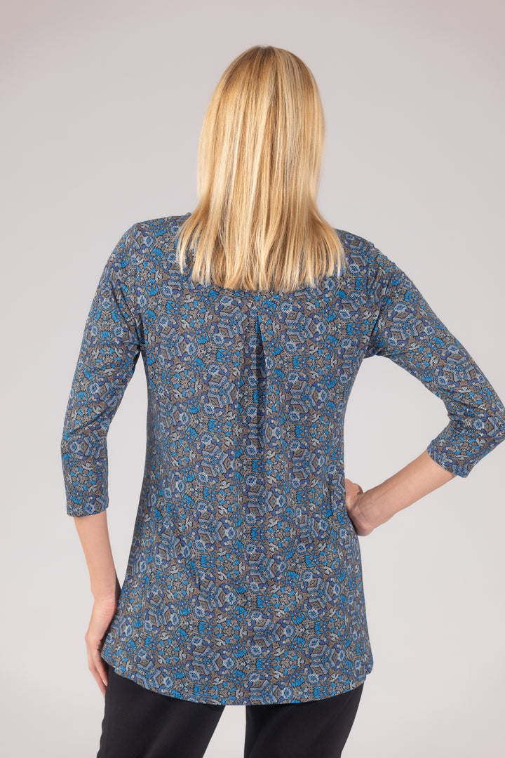 Printed Pleat Back High-Low Legging Tee