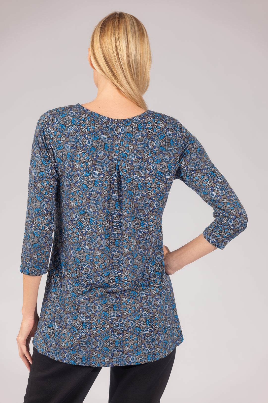 Printed Pleat Back High-Low Legging Tee