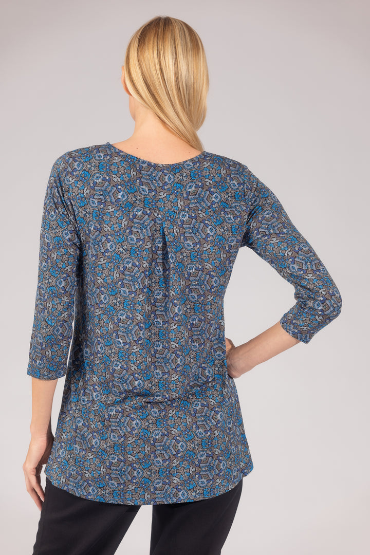 Printed Pleat Back High-Low Legging Tee
