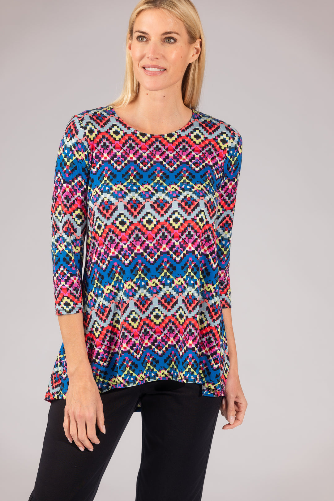 Printed Pleat Back High-Low Legging Tee