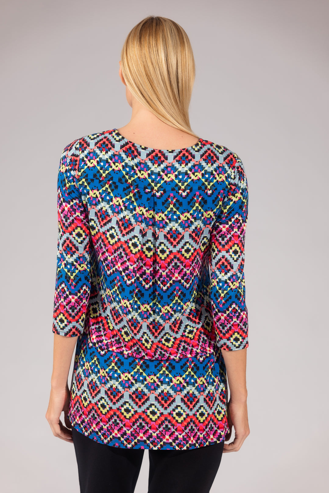 Printed Pleat Back High-Low Legging Tee