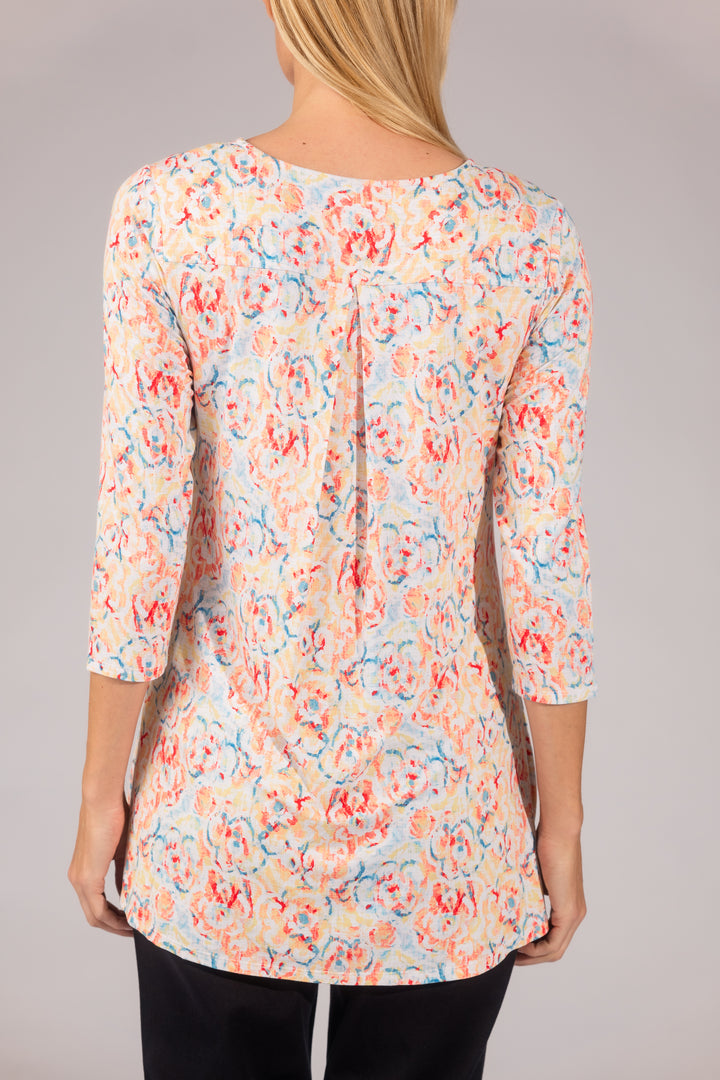 Printed Pleat Back High-Low Legging Tee