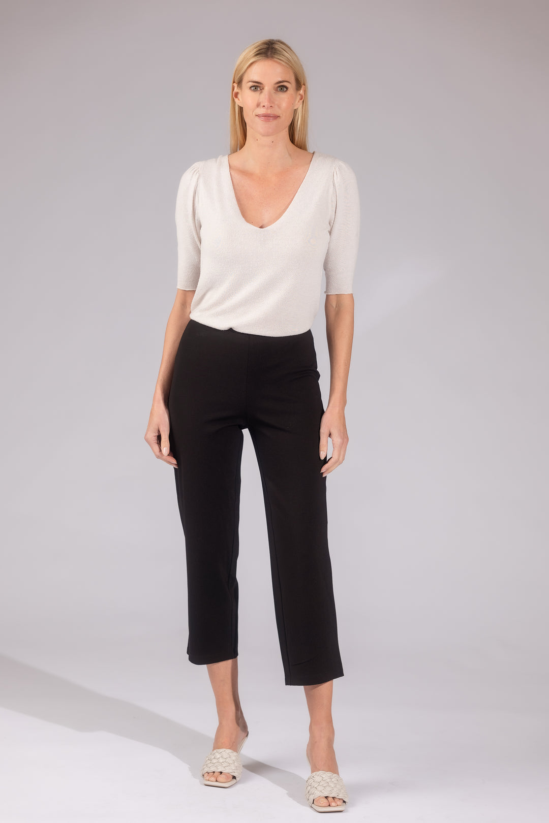 Laura Stretch Ponte Slim Straight Pants
