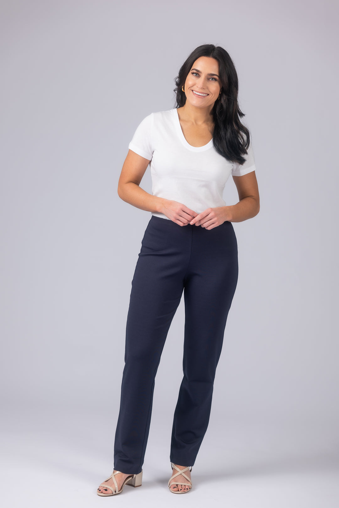 Laura Double Knit Straight Leg Pant