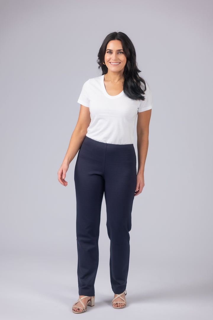 Laura Double Knit Straight Leg Pant