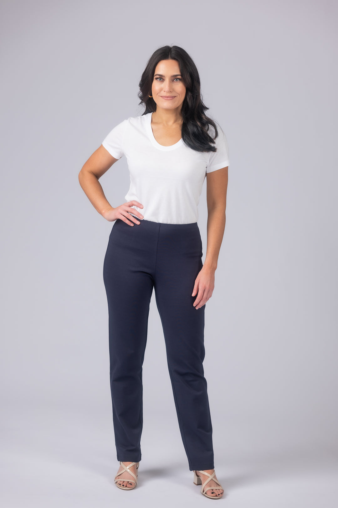 Laura Double Knit Straight Leg Pant