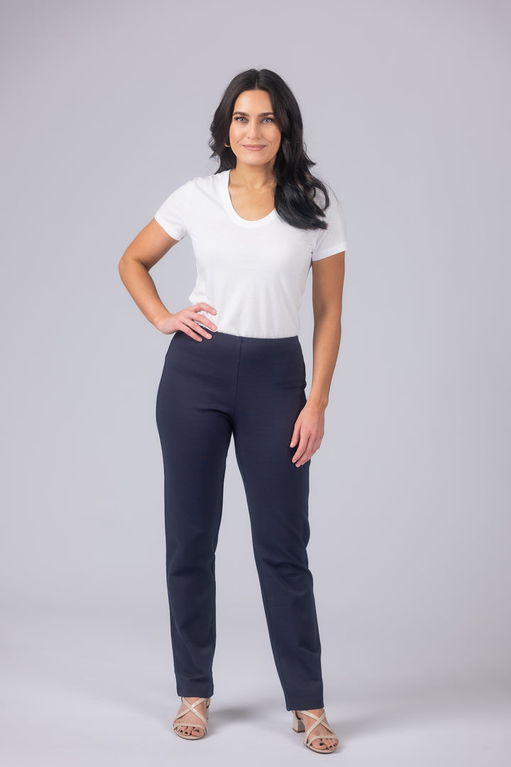 Laura Double Knit Straight Leg Pant