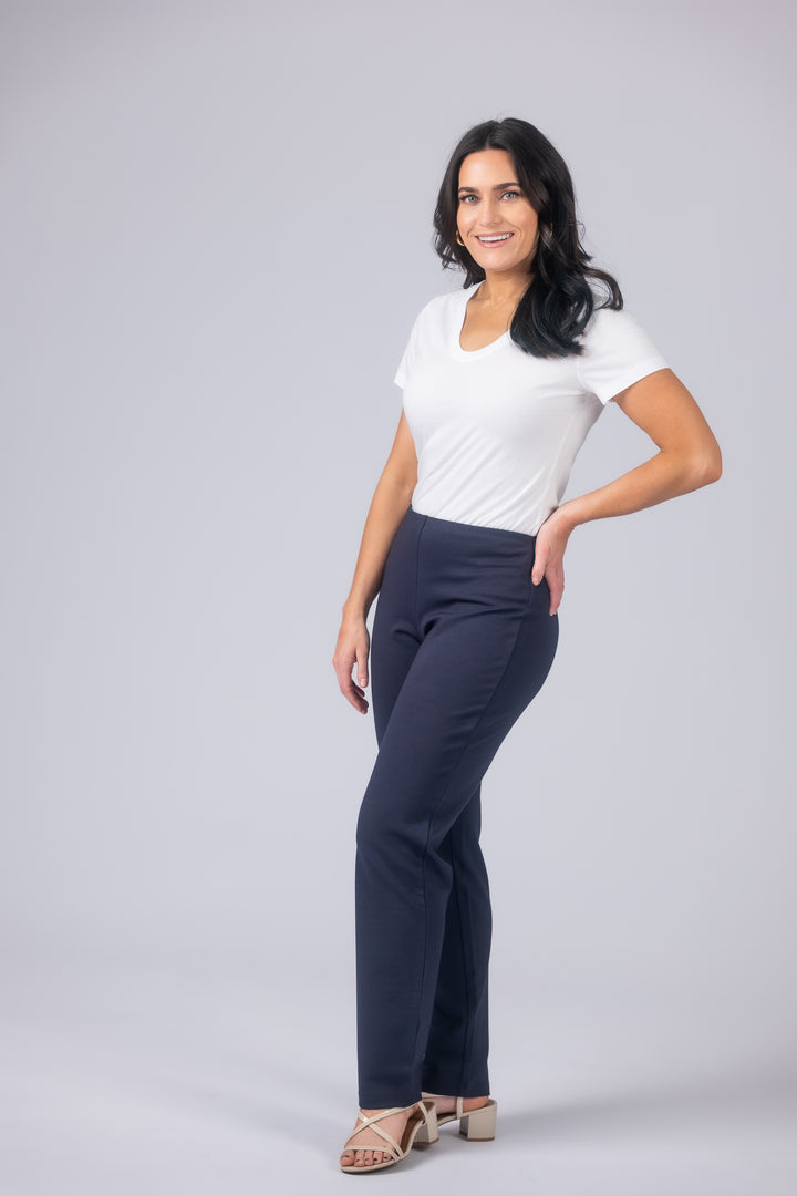 Laura Double Knit Straight Leg Pant