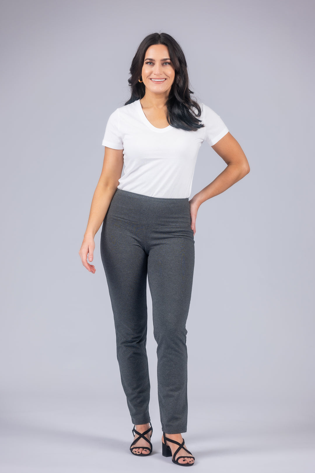 Teri Love the Fit Straight Leg Knit Tummy Control Pull-On Pants