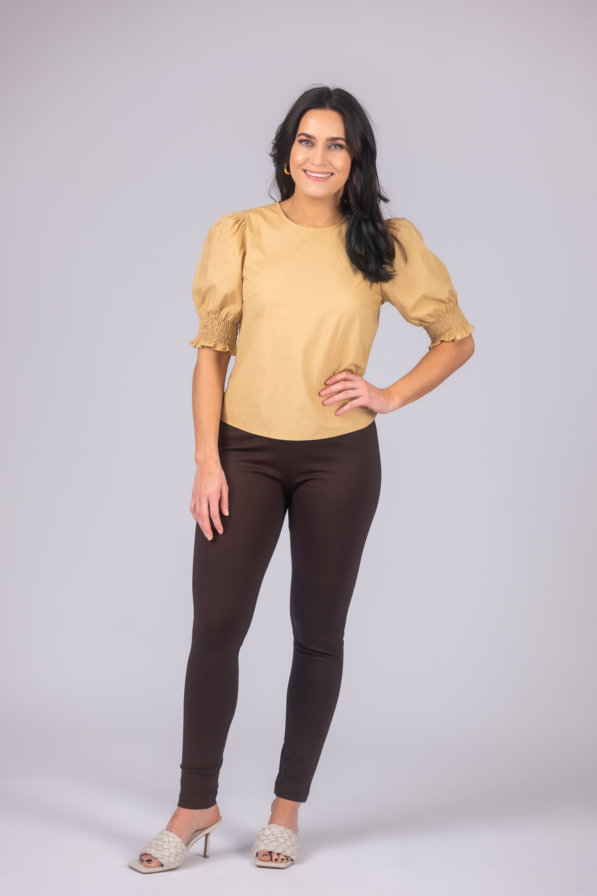 Intro Bella Solid Double Knit Slim Her Leggings | Pueblo Mall