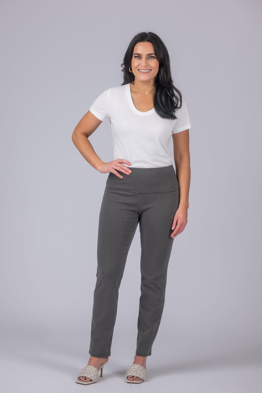 Teri Love the Fit Straight Leg Knit Tummy Control Pull-On Pants