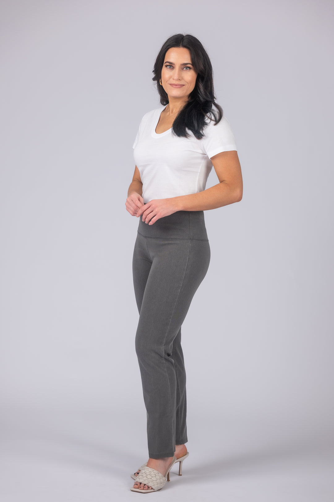 Teri Love the Fit Straight Leg Knit Tummy Control Pull-On Pants