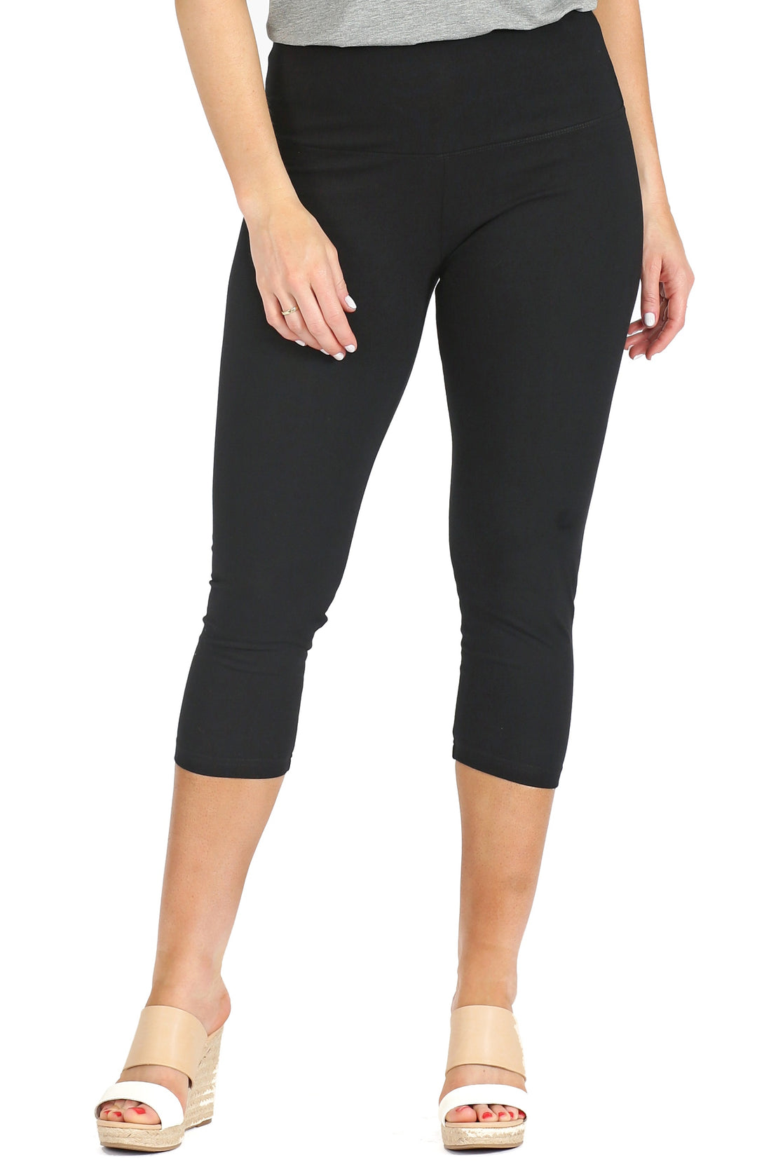 Intro #double;Teri#double; Love The Fit Knit Denim Twill Capri Jeggings