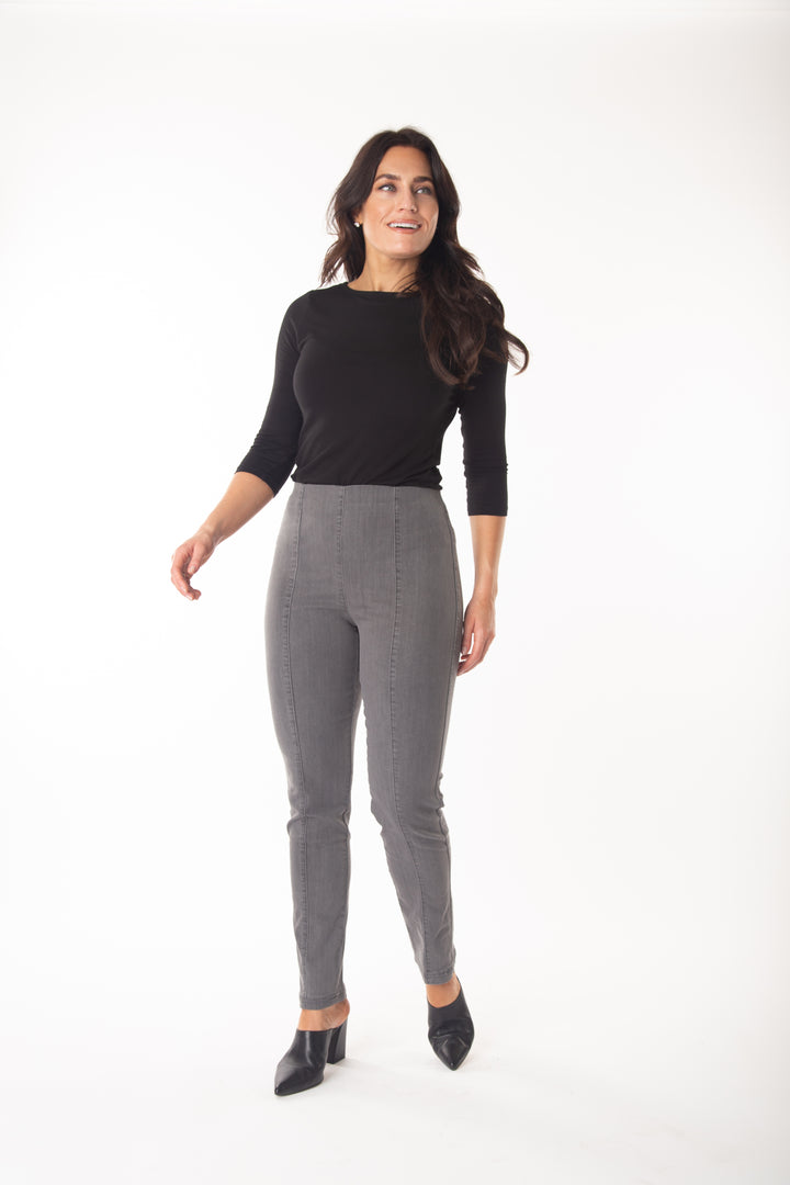 The Solid Seam Front Denim Jean - INTROclothing