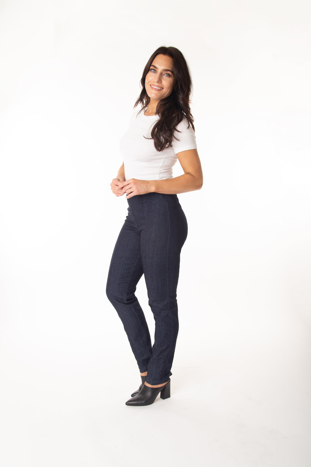 The Solid Seam Front Denim Jean Curve - INTROclothing