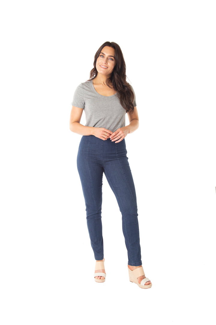 The Solid Seam Front Denim Jean Curve - INTROclothing