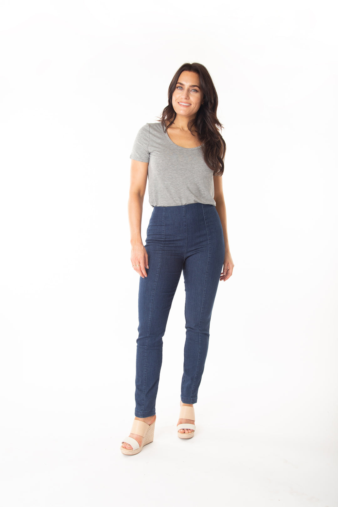 The Solid Seam Front Denim Jean - INTROclothing