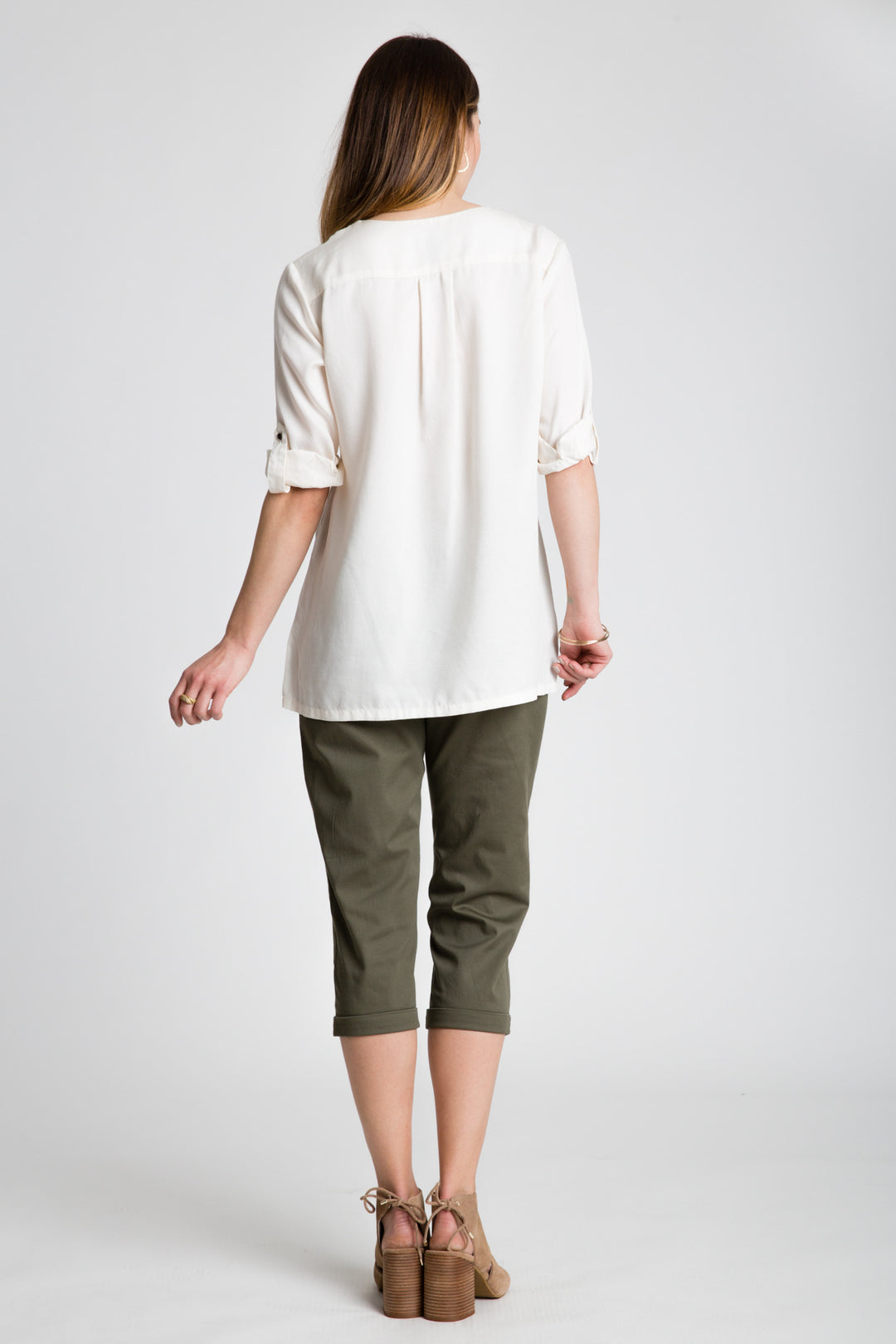 Lace-up Tunic Blouse - INTROclothing