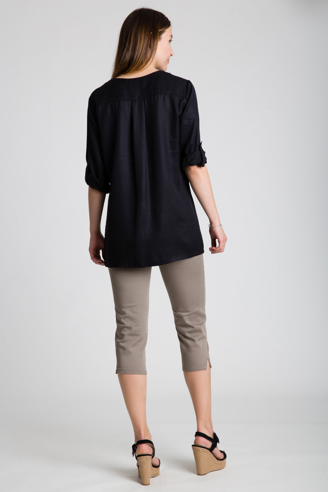Lace-up Tunic Blouse - INTROclothing
